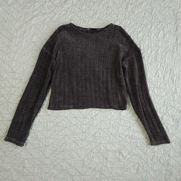 Hollister Sweaters - Hollister Gray Open Knit Chenille Sweater